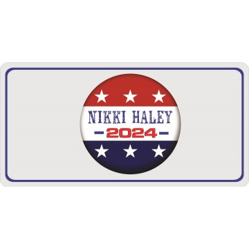 Nikki Haley 2024 Button Photo License Plate