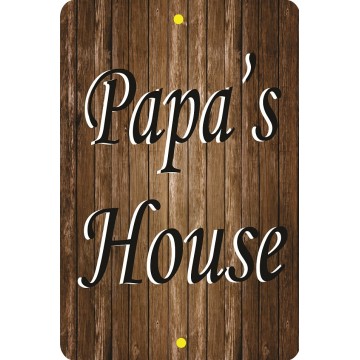 Papas House Parking Sign