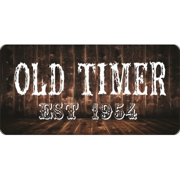 Old Timer Any Year Photo License Plate