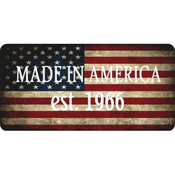 Made In America Any Year Photo License Plate