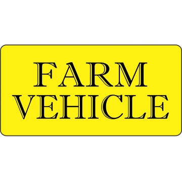 Farm Vehicle On Yellow Photo License Plate
