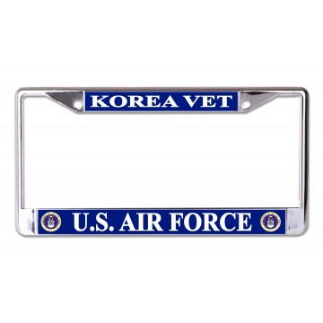 U.S. Air Force Korea Vet Chrome License Plate Frame