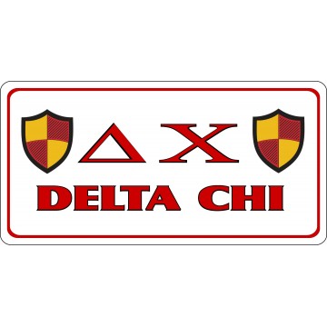 Delta Chi Photo License Plate