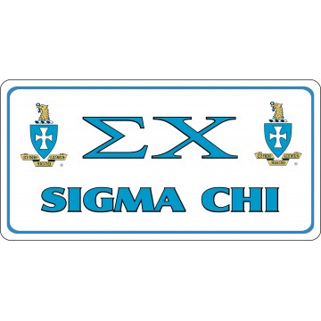 Sigma Chi Photo License Plate