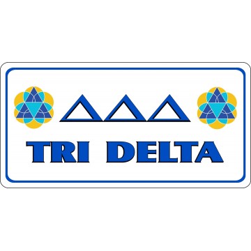 Tri Delta Photo License Plate