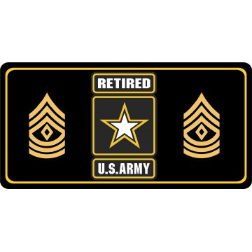 U.S. Army Retired First Sergeant Photo License Plate