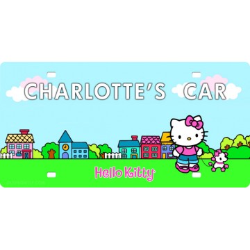 Hello Kitty Neighborhood Photo License Plate