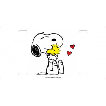 Snoopy And Woodstock Photo License Plate