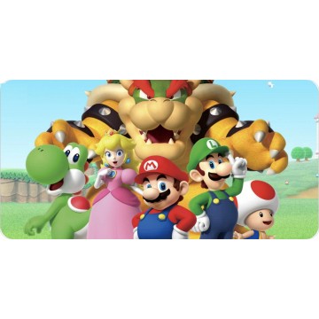 Super Mario Brothers Photo License Plate