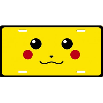 Pikachu Face Photo License Plate