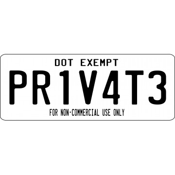 Lawful Traveler Private On White Half Size Photo License Plate