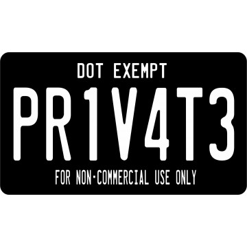 Lawful Traveler Private On Black Motorcycle Photo License Plate
