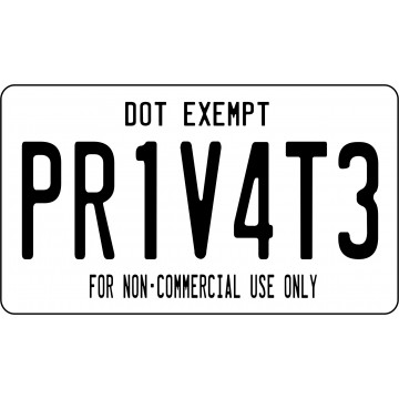 Lawful Traveler Private On White Motorcycle Photo License Plate