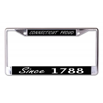 Connecticut Proud Since 1788 Chrome License Plate Frame
