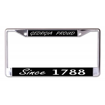 Georgia Proud Since 1788 Chrome License Plate Frame
