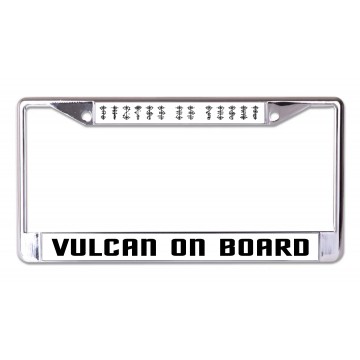 Vulcan On Board Chrome License Plate Frame