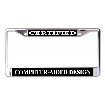 Certified Computer-Aided Design Chrome License Plate Frame