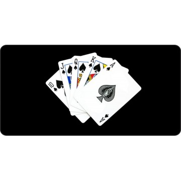 Poker Royal Flush Photo License Plate