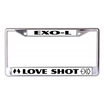 EXO-L Love Shot K-Pop Chrome License Plate Frame