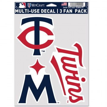 Minnesota Twins 3 Fan Pack Decals