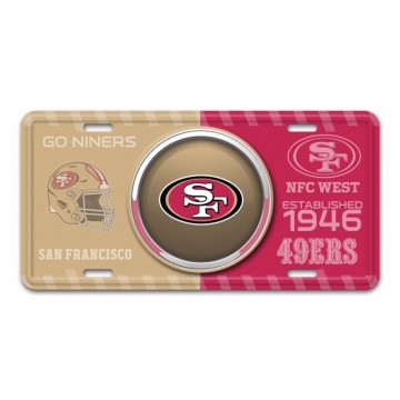 San Francisco 49ers Metal License Plate