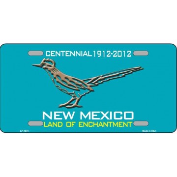 New Mexico Land Of Enchantment Centennial Metal License Plate