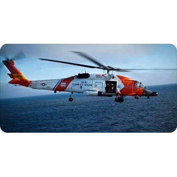 U.S. Coast Guard Helicopter Photo License Plate 