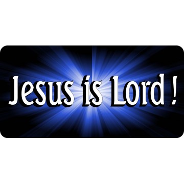 Jesus Is Lord Blue Photo License Plate