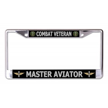 U.S. Army Master Aviator Chrome License Plate Frame