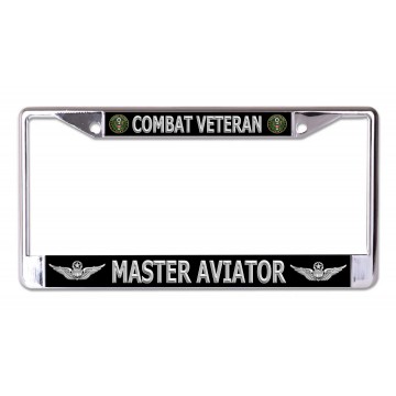 U.S. Army Master Aviator #2 Chrome License Plate Frame