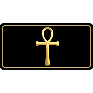Ankh Key to Eternal Life Photo License Plate