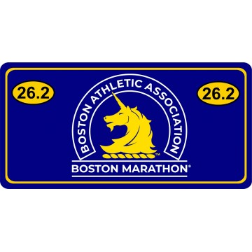 Boston Marathon Photo License Plate