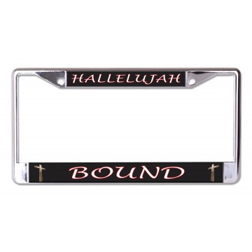 Hallelujah Bound Chrome License Plate Frame