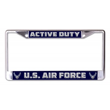 U.S. Air Force Active Duty Chrome License Plate Frame
