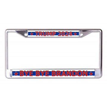 Trump 2024 Bye Bye Brandon #2 Chrome License Plate Frame