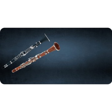 Clarinets Offset Photo License Plate