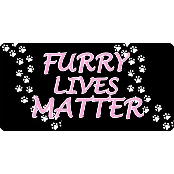 Furry Lives Matter Photo License Plate