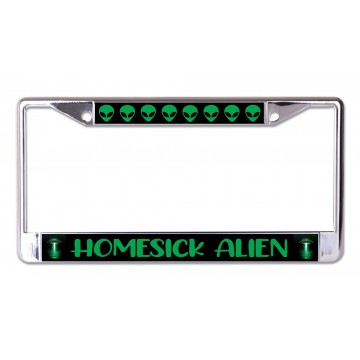 Homesick Alien Chrome License Plate Frame