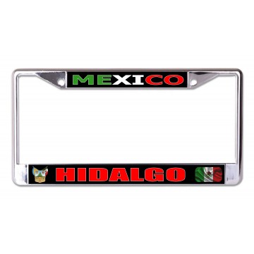 Mexico Hidalgo Chrome License Plate Frame