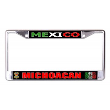 Mexico Michoacan Chrome License Plate Frame