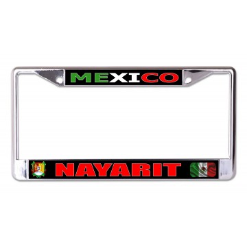 Mexico Nayarit Chrome License Plate Frame