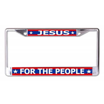 Jesus For The People Chrome License Plate Frame