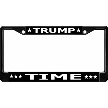 Trump Time Black License Plate Frame