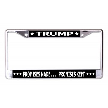 Trump Promises Made Chrome License Plate Frame
