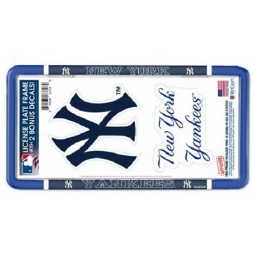 New York Yankees Thin Rim Value Plastic Frame w/Bonus Decals