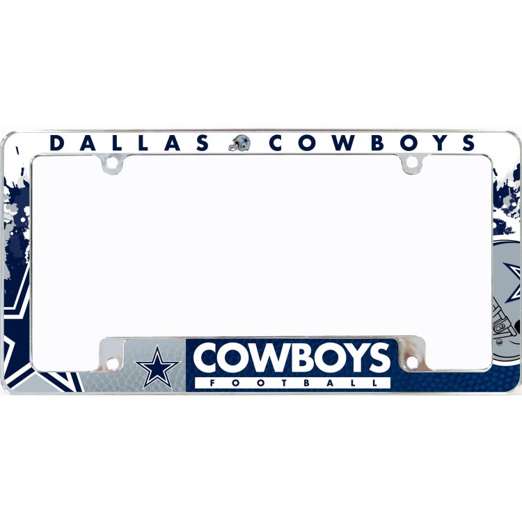 Dallas Cowboys All Over Chrome License Plate Frame