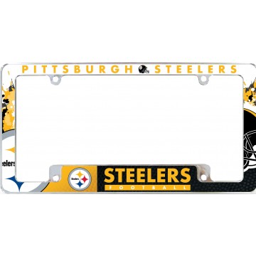 Pittsburgh Steelers All Over Chrome License Plate Frame