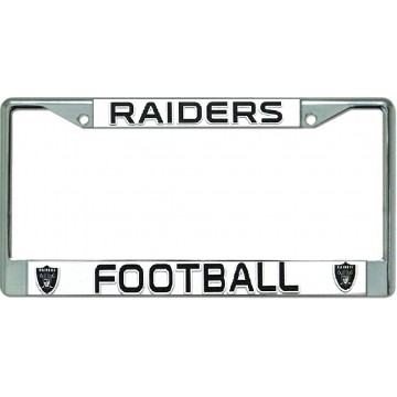 Oakland Raiders Football Chrome License Plate Frame