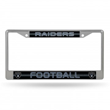 Oakland Raiders Glitter Chrome License Plate Frame