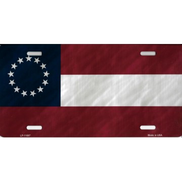 First Confederate Flag 13 Stars Metal License Plate